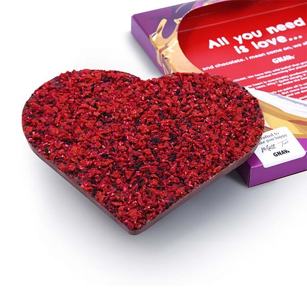 Gnaw Very Berry Chocolate Heart (Thinking of you), 200g