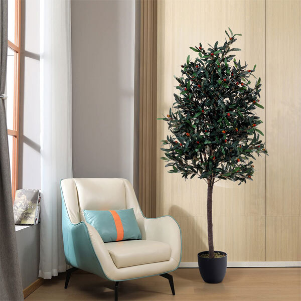 Livingandhome Artificial Olive Tree Decorative Plant 190cm