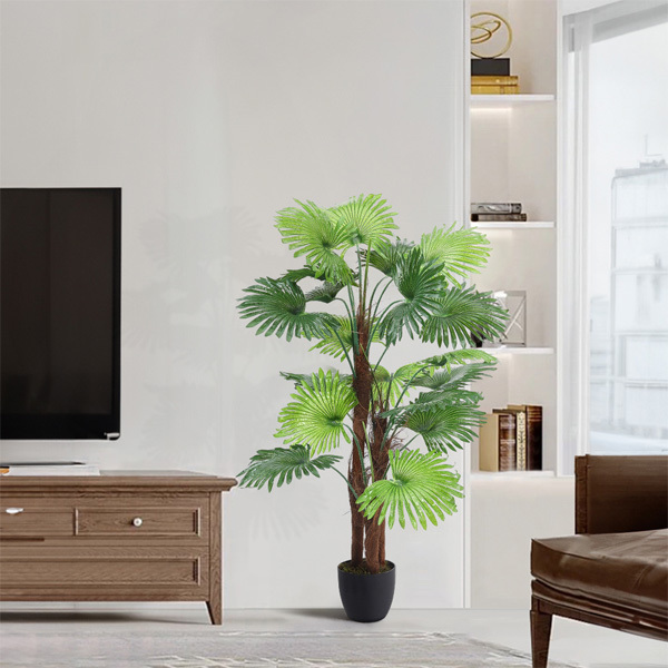 Livingandhome Artificial Palm Tree in Pot for Decoration