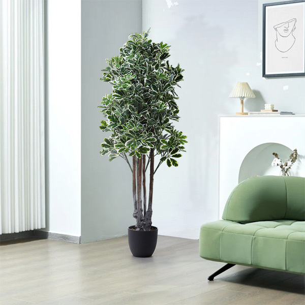 Livingandhome Artificial Schefflera Arboricola Tree in Pot