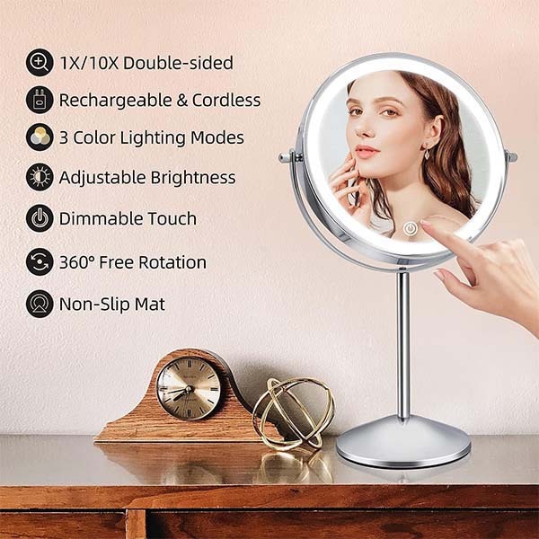 Fascinate LED Makeup Mirror with Light 30x10cm RM299A_Chrome