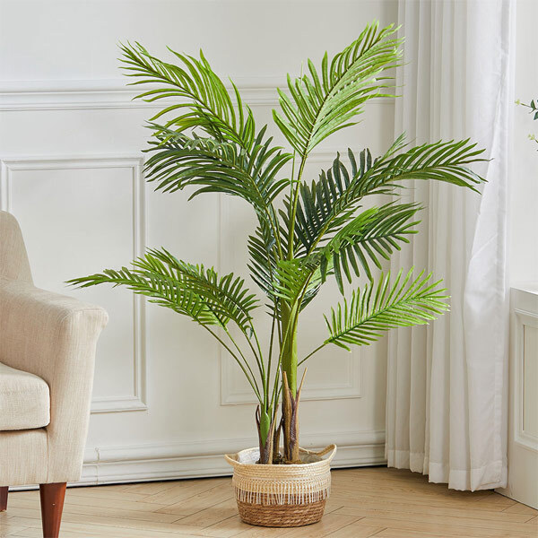 Livingandhome Artificial Bamboo Palm Tree Plant in Pot 150cm