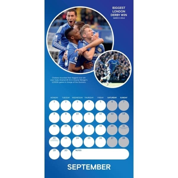 Chelsea FC Legends 2025 Square Wall Calendar (30cm x 30cm)