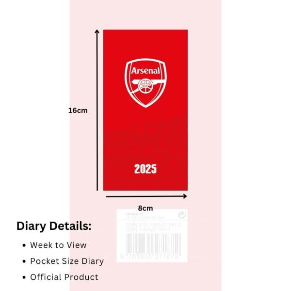 Arsenal FC 2025 Slim Diary