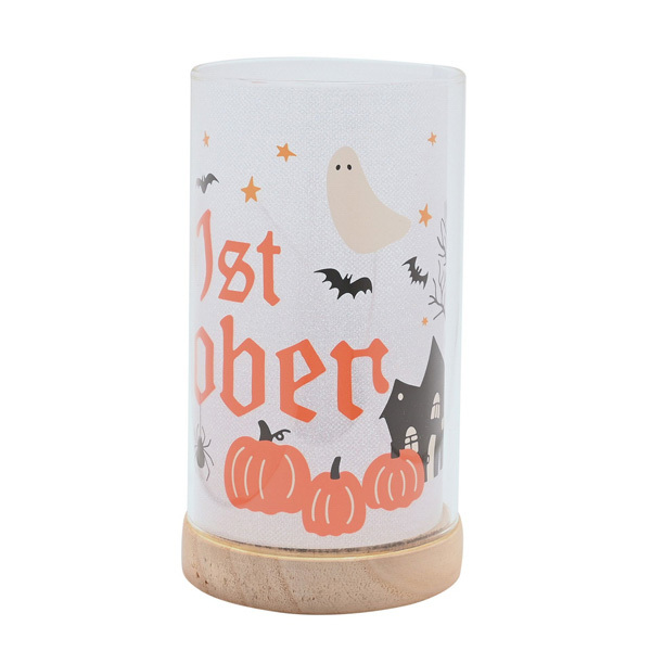 Hocus Pocus Light Up Tube With Wooden Base - 31st October