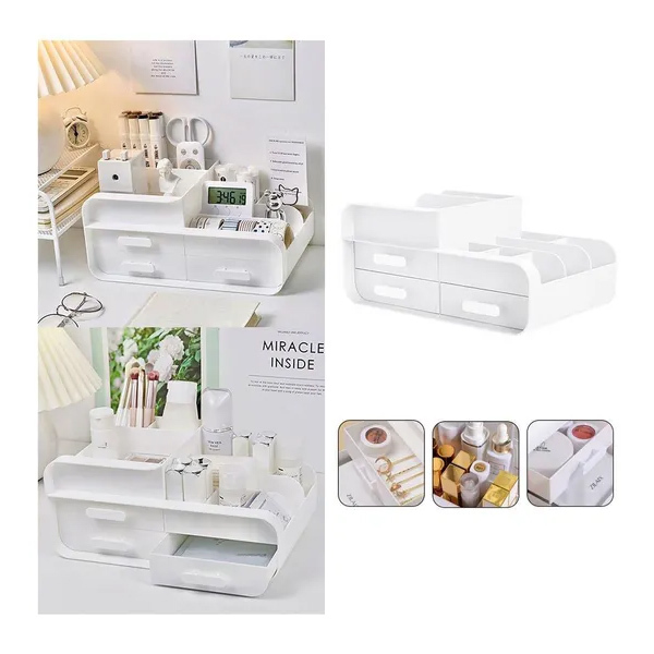 Livingandhome Multifunctional Plastic Desk Organizer