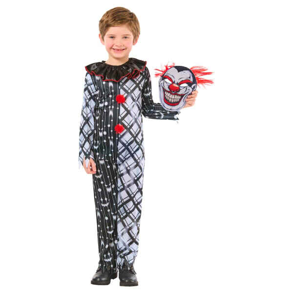 Bristol Novelty Kids Sinister Clown Costume (7-8 Years)