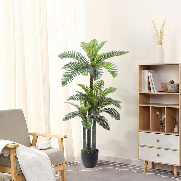 Livingandhome Artificial Phoenix Fern Tree in Pot 140cm