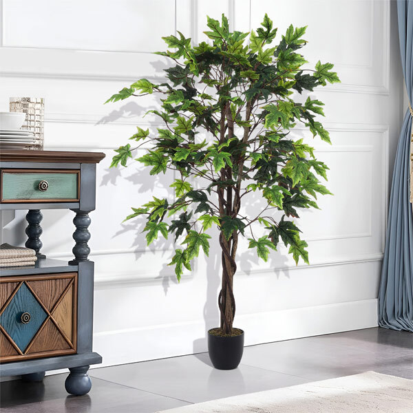 Livingandhome Artificial Maple Tree Decorative Plant