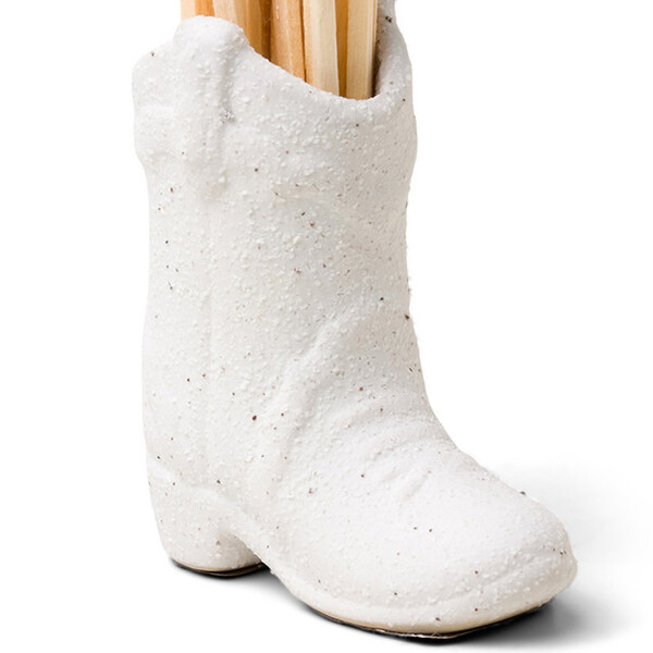 Paddywax Nashville Ceramic Boot Match Holder - White