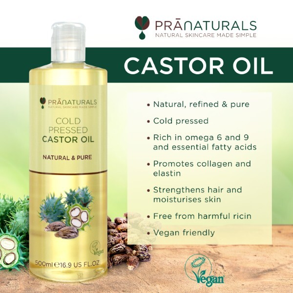 PraNaturals Cold Pressed Castor Oil 500ml