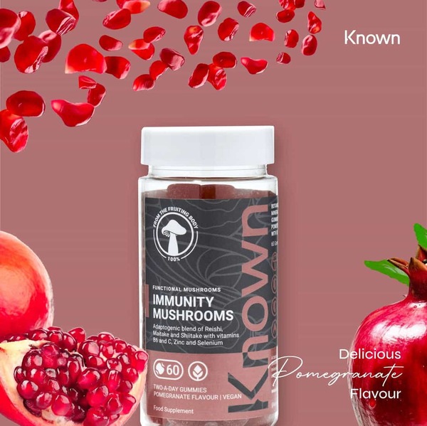 Known Nutrition Immunity Mushrooms Vegan Gummy Supplement x 60