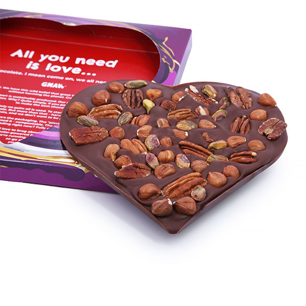 Gnaw Rather Nutty Chocolate Heart (Congratulations), 220g