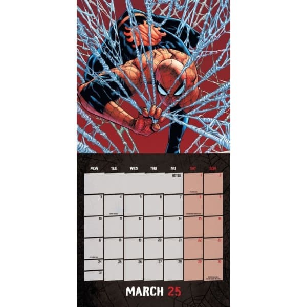 Spider-Man 2025 Square Wall Calendar (30cm x 30cm)