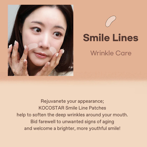 KOCOSTAR Ultimate Face Patches - Smile Lines 6 pairs (Target Patches)