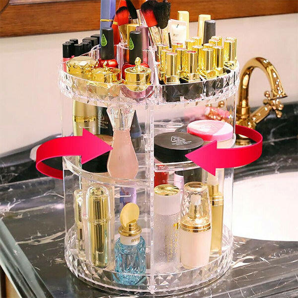 Livingandhome Rotating Multifunctional Makeup Organizer