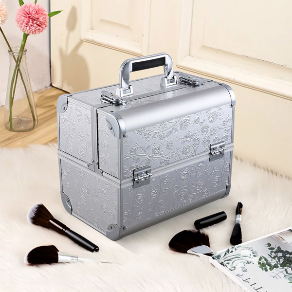 Livingandhome Rose Pattern Beauty Salon Makeup Case