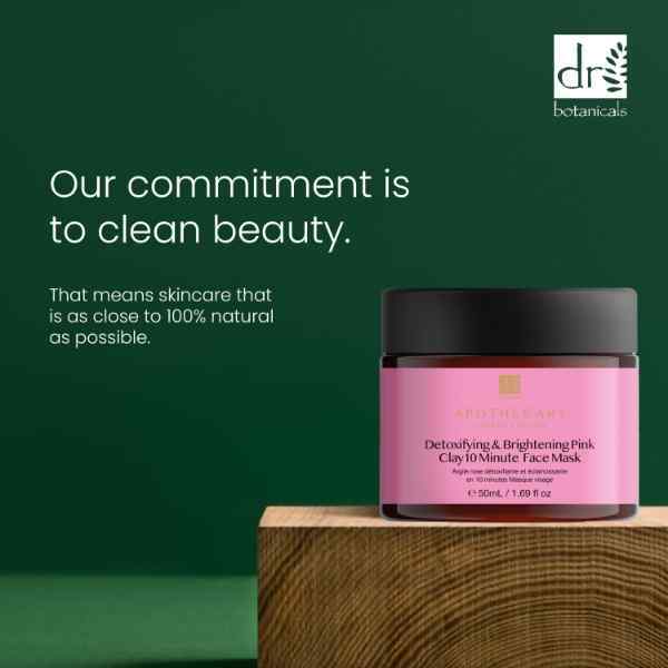 Dr Botanicals Detoxifying Pink Clay Mask Twin Pack 2 x 50ml