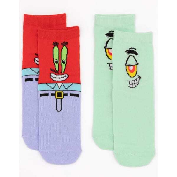 SpongeBob SquarePants Kids Socks (Pack of 5) (4 -6.5)