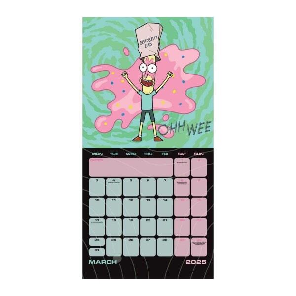 Rick And Morty 2025 Square Wall Calendar