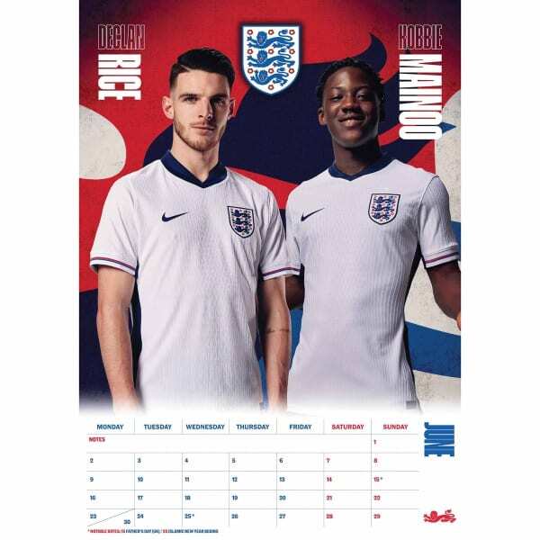 England FA 2025 A3 Calendar