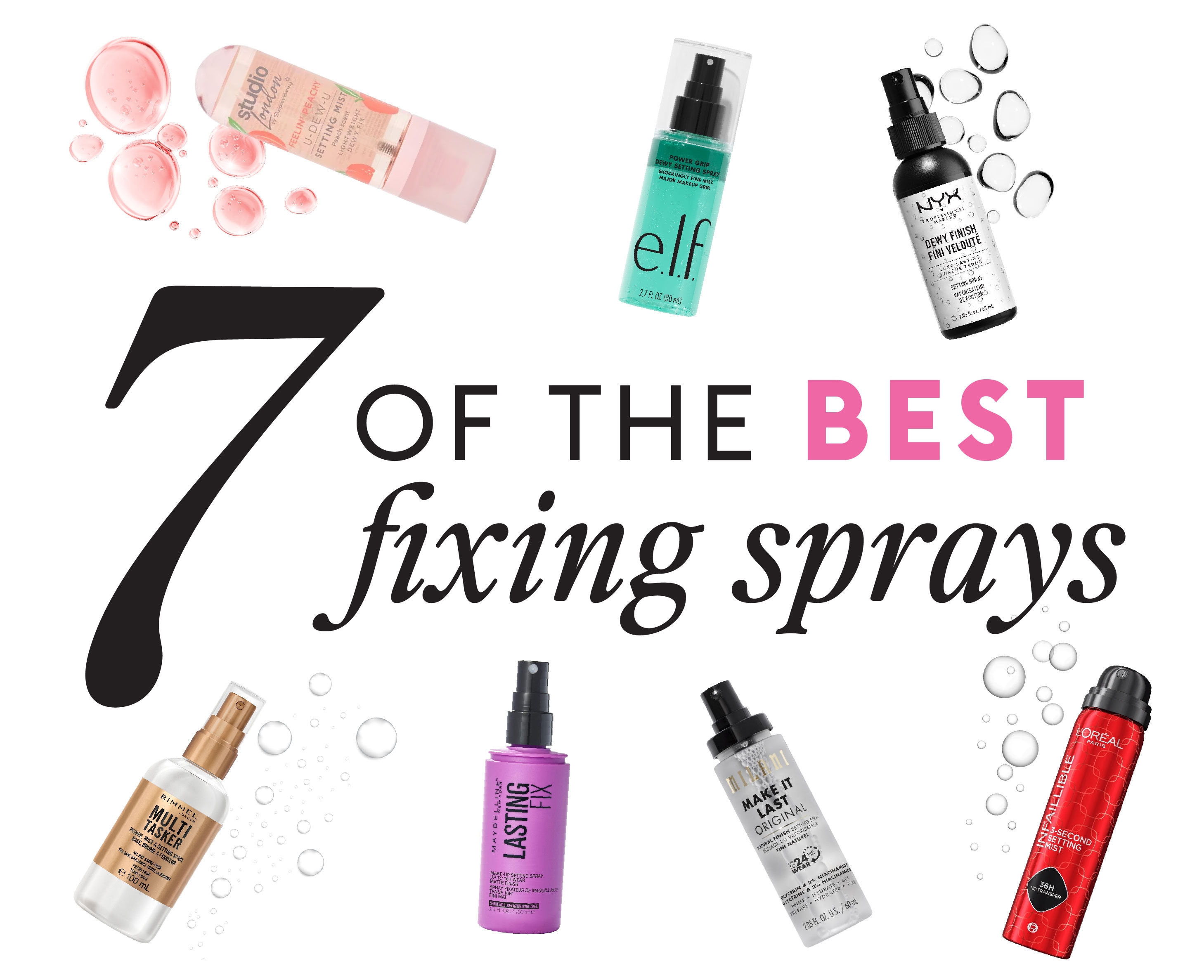 <p class="issue-no-text">These seven spritzes offer many benefits: think adding glow, upping hydration, calming redness and helping makeup stay put through rain, shine and Christmas parties.</p>