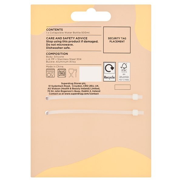 Superdrug Collapsible Water Bottle