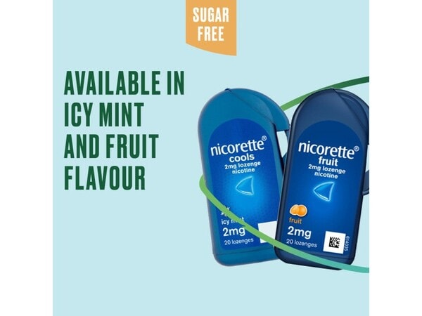 DNR Nicorette Cools 4mg Icy Mint Lozenge 80s (Stop Smoking)