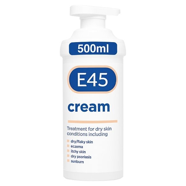 E45 Moisturising Cream for Dry Skin with Pump 500g