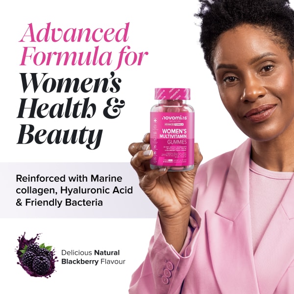 Novomins Blackberry-Flavoured Women's Multivitamin Gummies