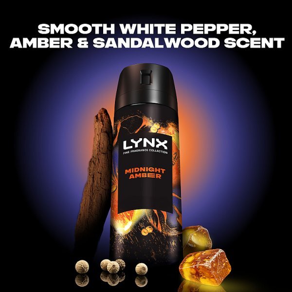Lynx Fine Fragrance Collection Midnight Amber Premium Body Spray 150ml