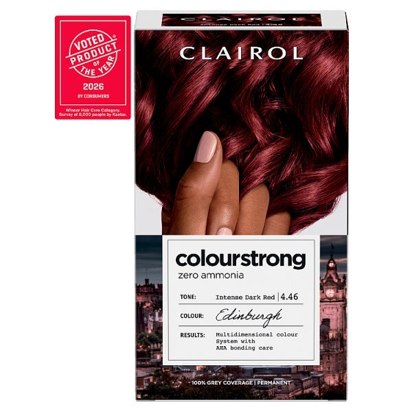 Clairol Colour Strong Permanent Hair Dye 4.46 Intense Dark Red