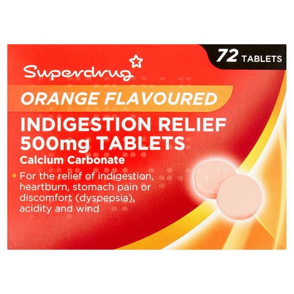 Superdrug Orange Antacid Tablets 72