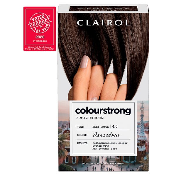 Clairol Colour Strong Permanent Hair Dye 4.0 Dark Brown