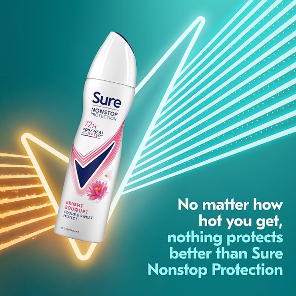 Sure Antiperspirant Deo Aerosol Nonstop Bright Bouquet 150ml