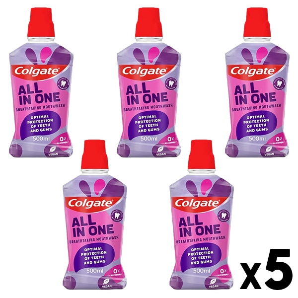 Colgate All in One 5x500ml Mouthwash Bundle