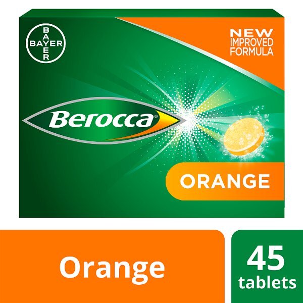 Berocca Natural Orange Flavour 45 Effervescent Tablets