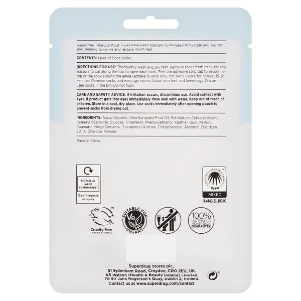 Superdrug Charcoal Foot Pack