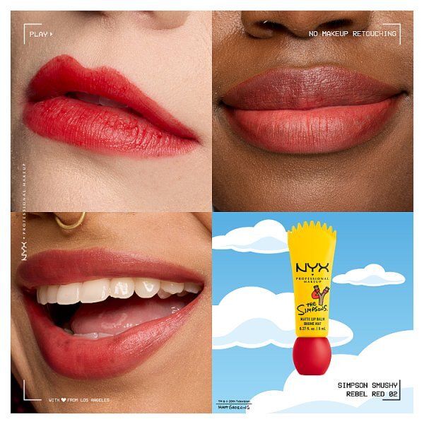 NYX Professional Makeup X The Simpsons Smushy Lip Balm Rebel Red