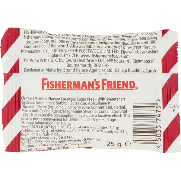 Fishermans Friend Cherry Sugar Free 25g