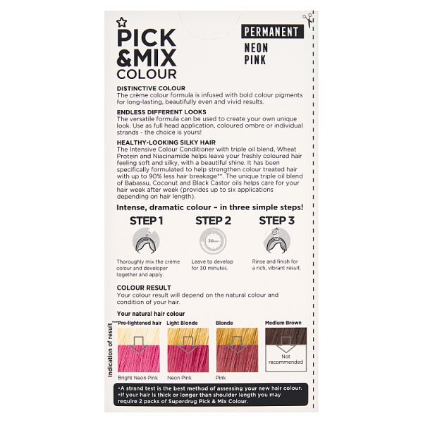 S/D PICK & MIX NEON PINK PERM COLOUR