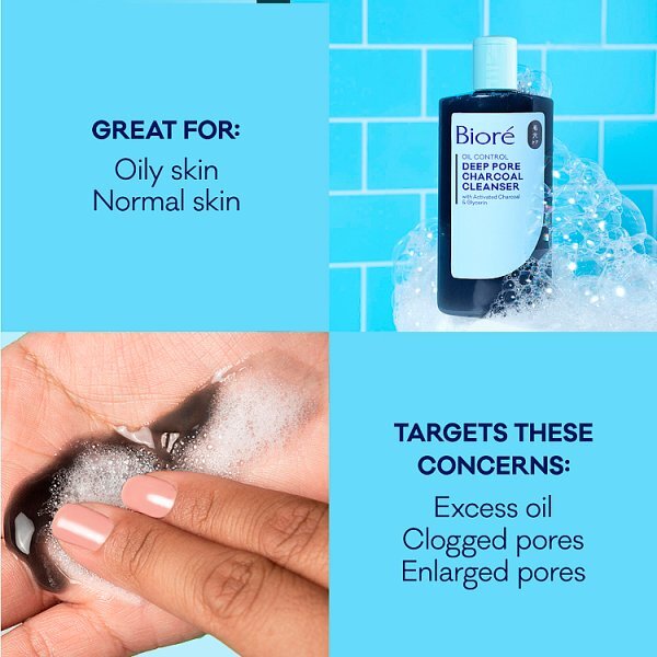 Biore Deep Pore Charcoal Cleanser 200ml