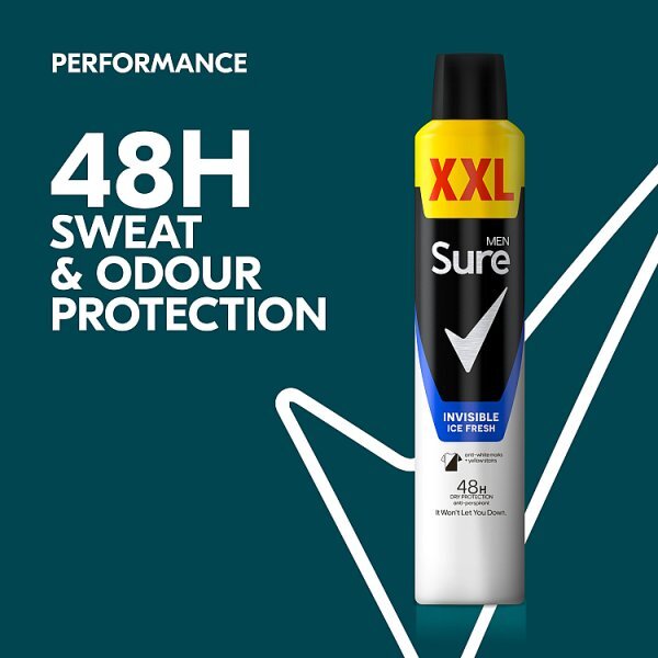 Sure Men Invisible Ice Fresh Anti-Perspirant Aerosol Deodorant 300ml