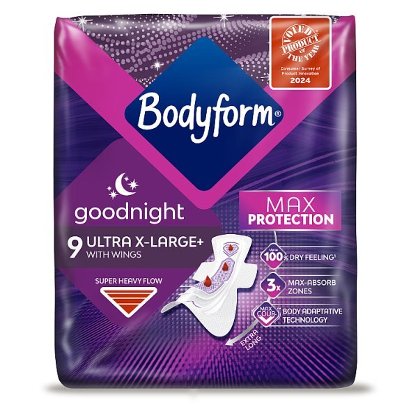 Bodyform Ultra Goodnight Extra Large 9 pack