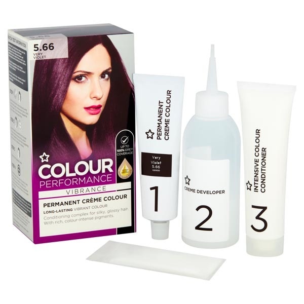 Superdrug Performance Permanent Hair Dye Very Violet 5.66