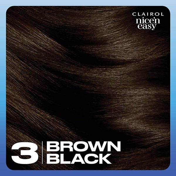 Clairol Nice'N Easy Crème Permanent Hair Dye 3 Brown Black