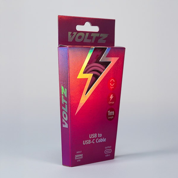 Voltz Usb To Usb-C Cable Pink