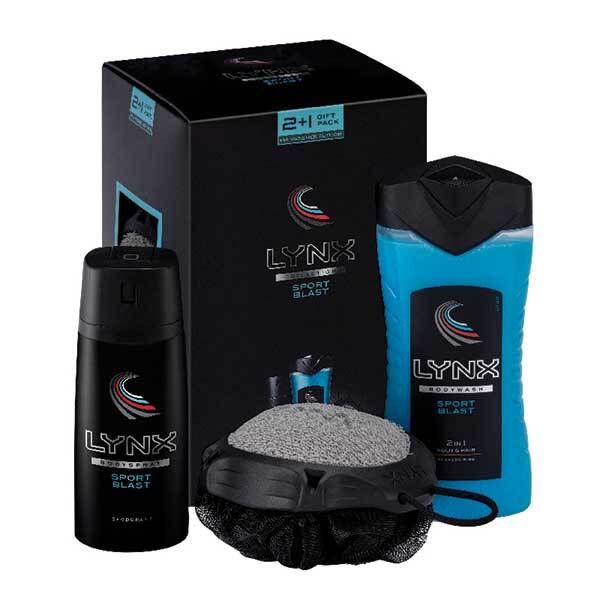 Lynx Sportsblast Manwasher Body Spray & Body Wash Gift Set