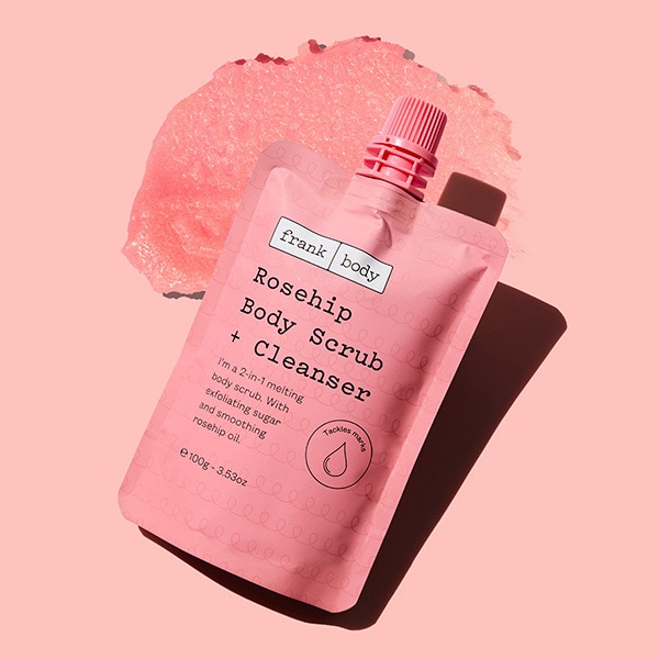 Frank Body Rosehip Body Scrub + Cleanser 100g