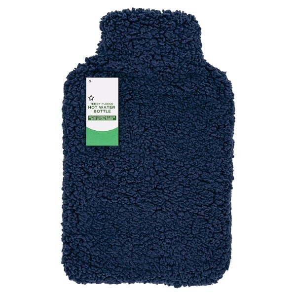 Superdrug Navy Teddy Cover And Hot Water Bottle